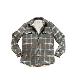 FAHERTY BRAND Sherpa Lined Wool Blend Plaid Shirt Jacket Dover Plaid Men’s M